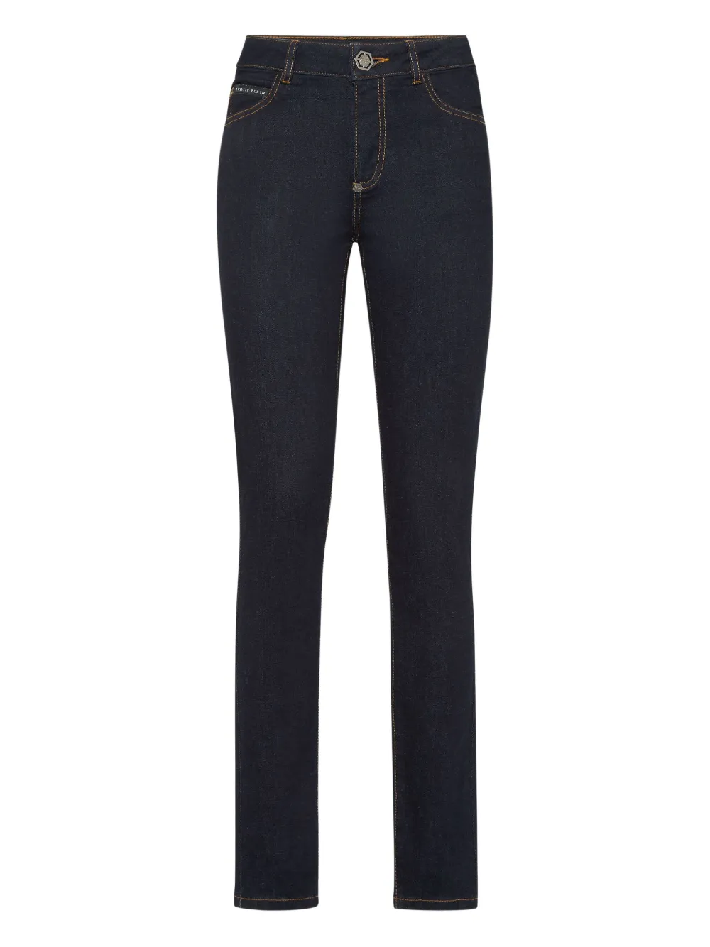Philipp Plein Logo-plaque Skinny Jeans In Blue