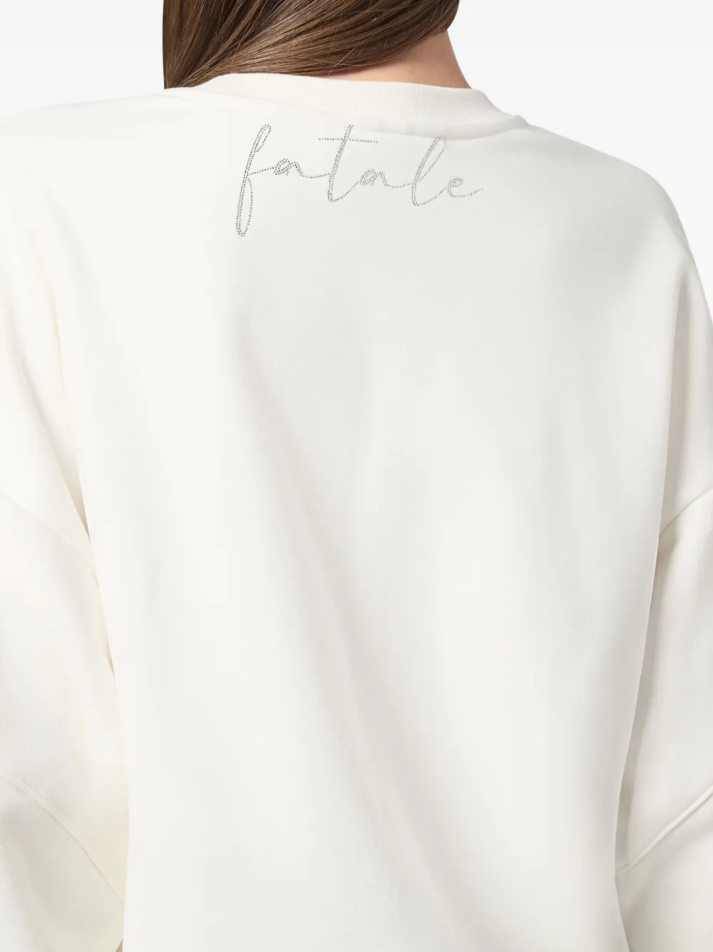 Philipp Plein Sweater met ronde hals en logo Wit