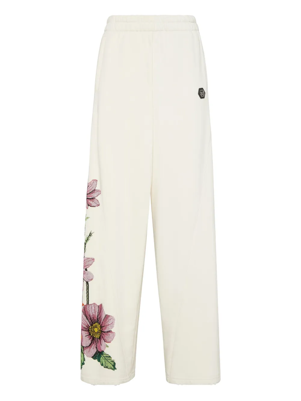 Philipp Plein Hose mit Blumenstickerei - Nude