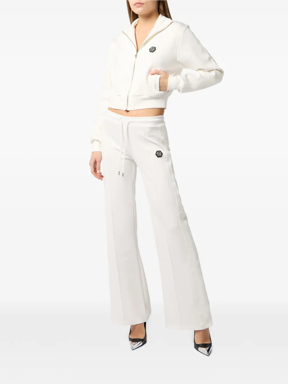 Philipp Plein drawstring appliqué trousers | Flared & Bell-Bottom Pants | Image 2