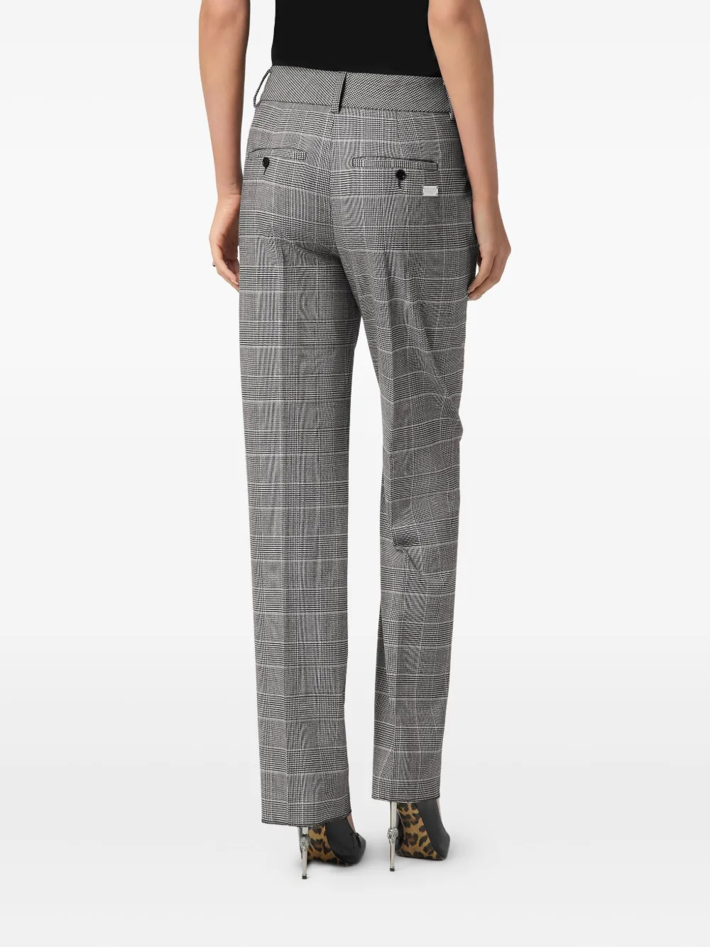 Philipp Plein Prince of Wales broek Grijs