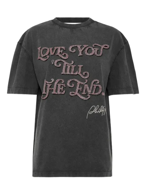 Philipp Plein sequin-embellished open-back T-shirt