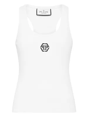 Prada triangle-logo Crop Top | White | FARFETCH