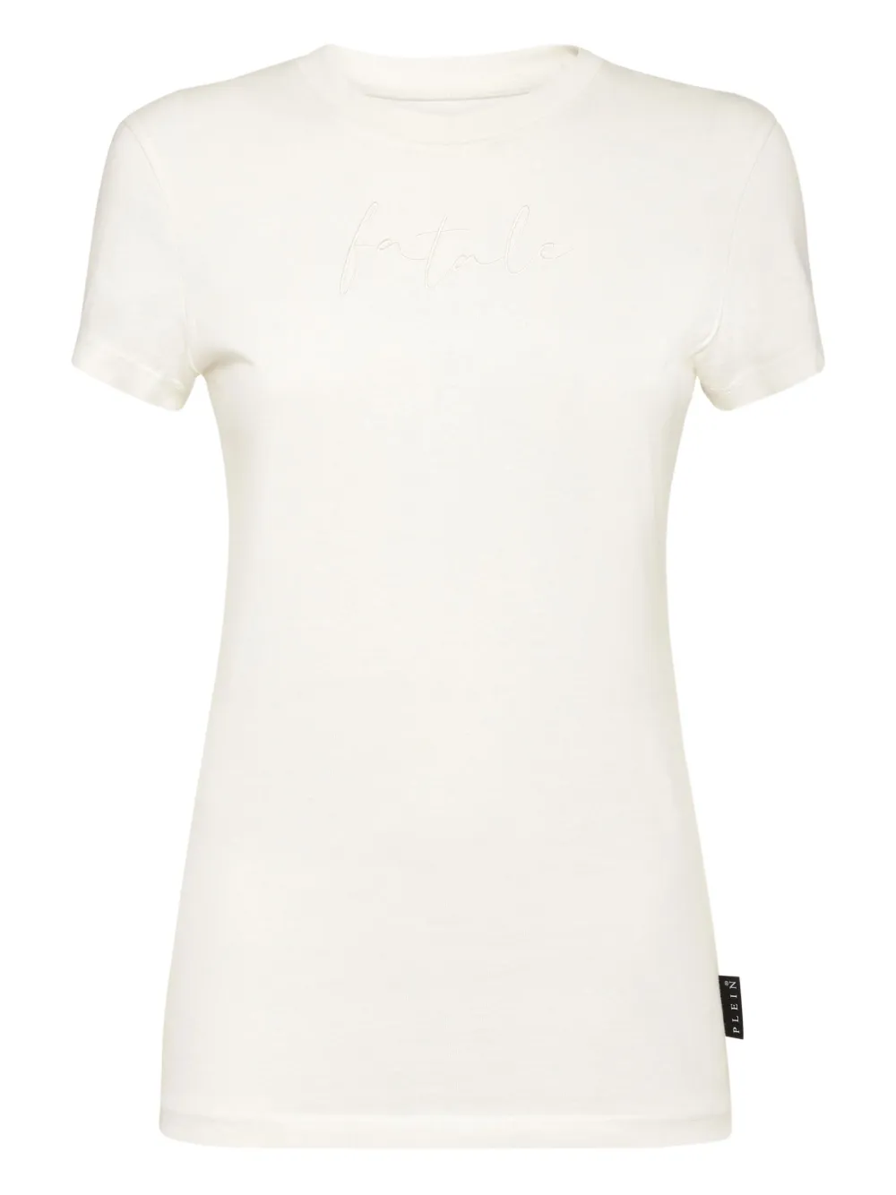 Philipp Plein T-shirt Mit Logo-applikation In Neutral