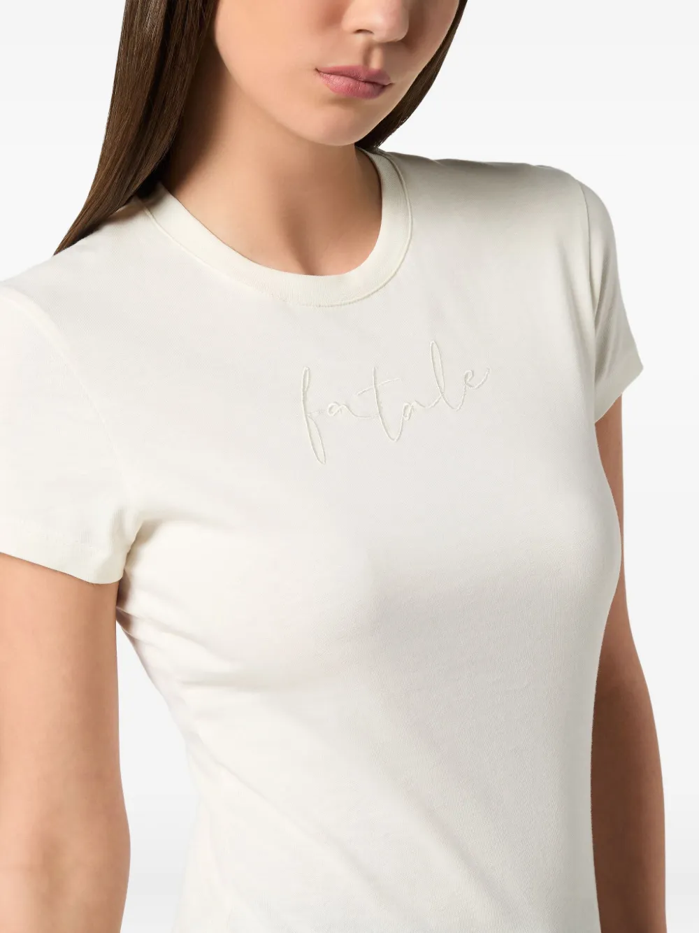 Philipp Plein T-shirt Mit Logo-applikation In Neutral