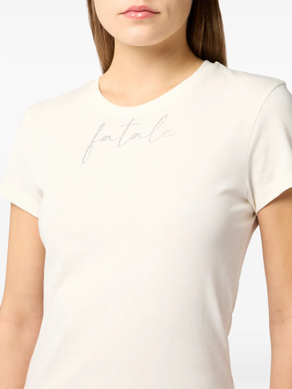 Philipp Plein T-shirten strass Fatale sneakers Beige