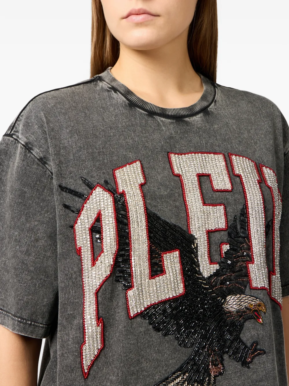 Philipp Plein Cropped T-shirt Grijs