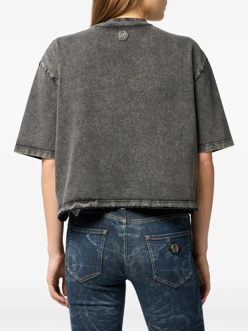 Philipp Plein Cropped T-shirt Grijs