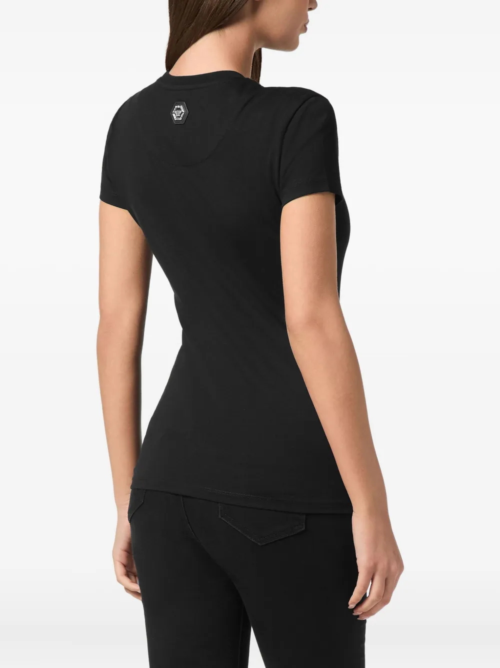 Philipp Plein Fatale T-shirt met stras Zwart