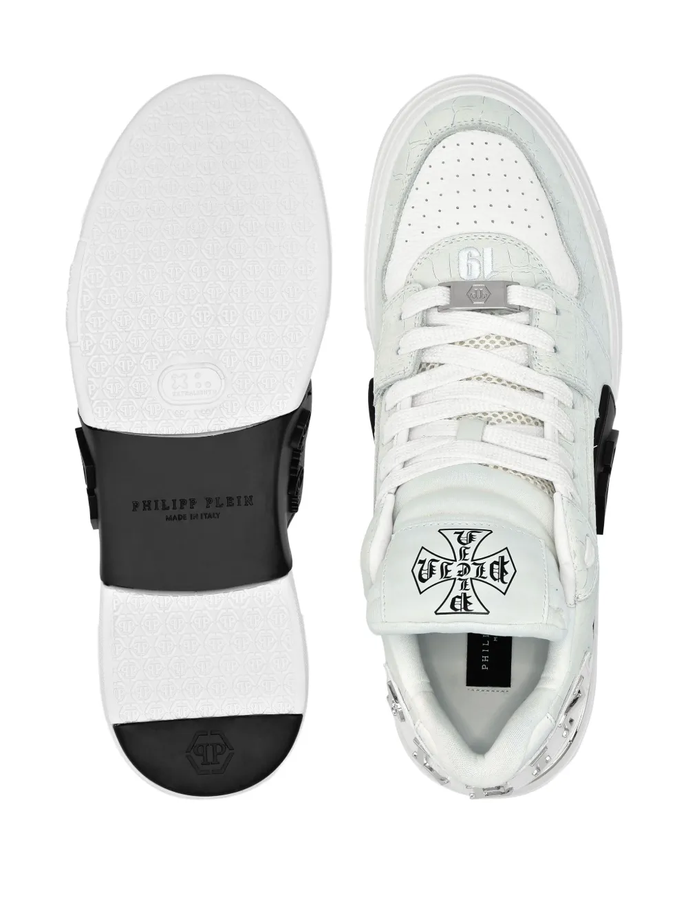 Philipp Plein Phantom Kicks crocodile-effect sneakers White