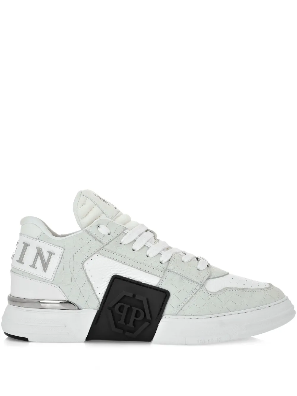 Philipp Plein Phantom Kicks crocodile-effect sneakers White