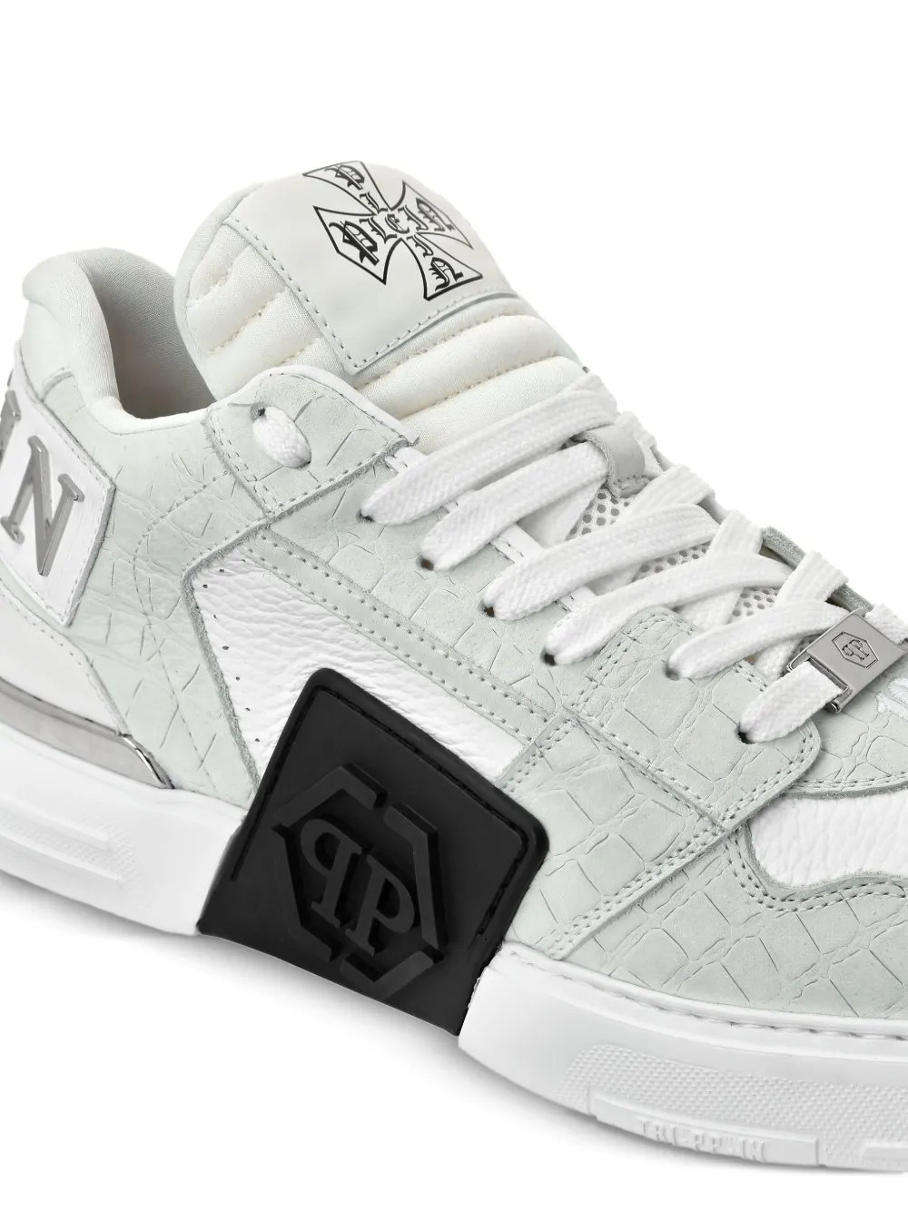 Philipp Plein Phantom Kicks crocodile-effect sneakers White