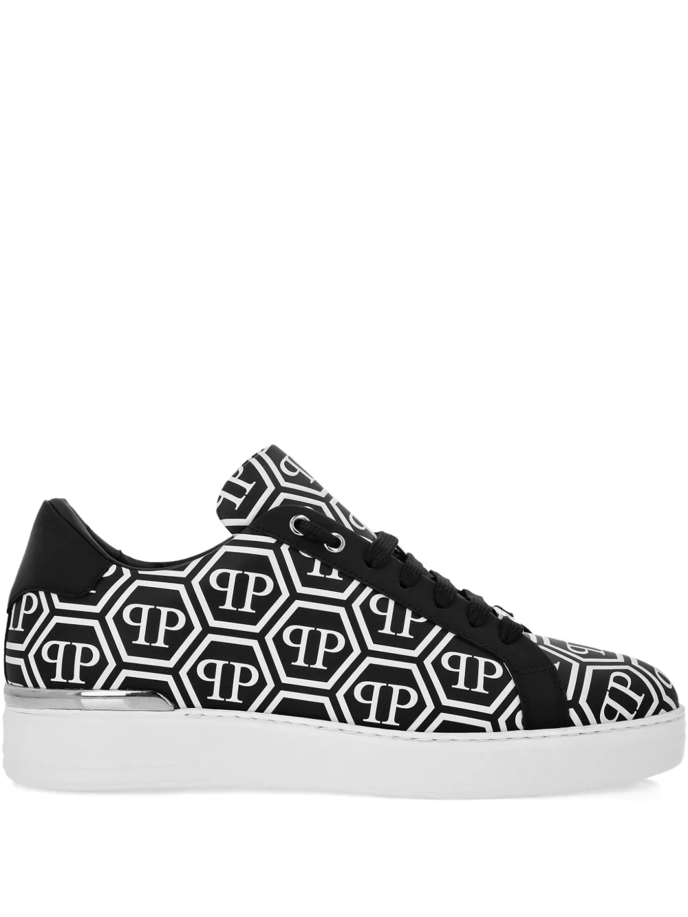 Philipp Plein Sneakers met monogram-print Zwart