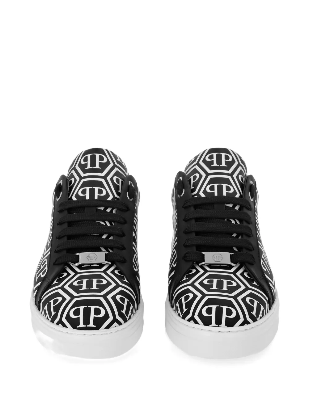 Philipp Plein Sneakers met monogram-print Zwart