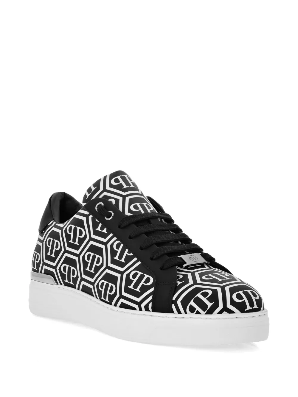 Philipp Plein Sneakers met monogram-print Zwart