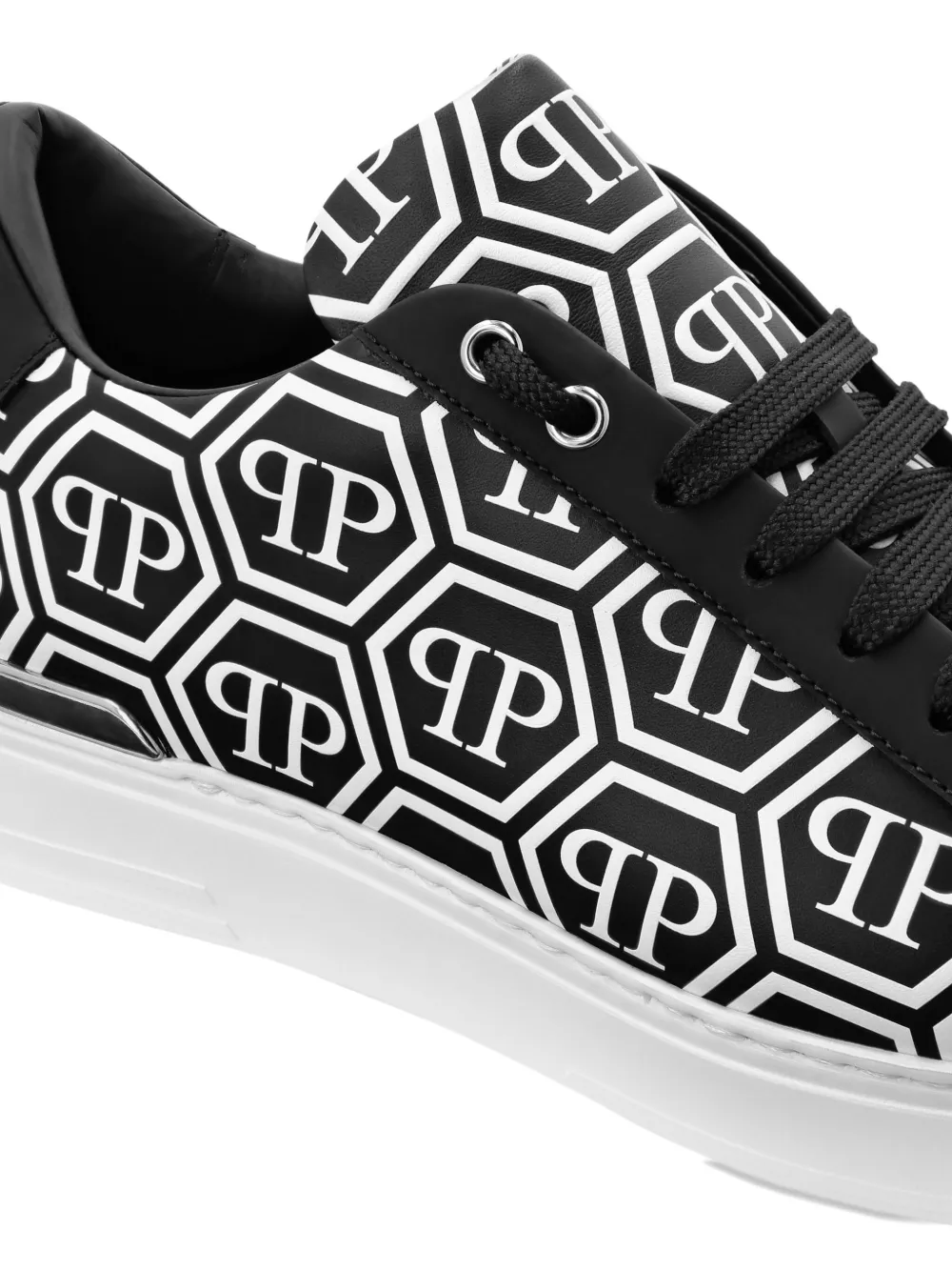 Philipp Plein Sneakers met monogram-print Zwart
