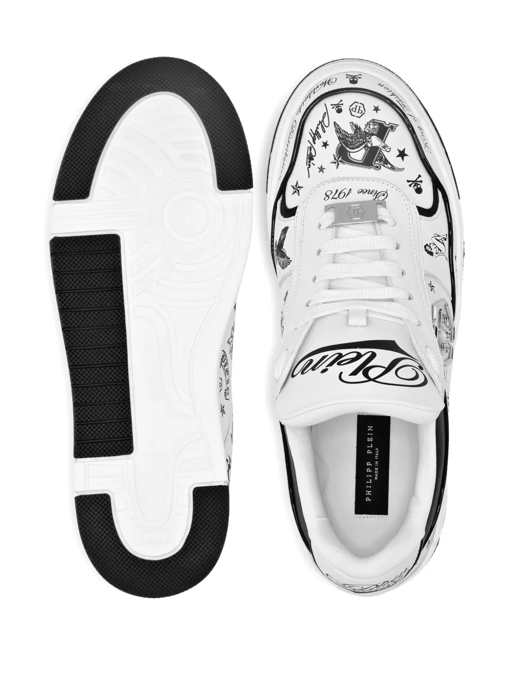Philipp Plein Sneakers met print Wit