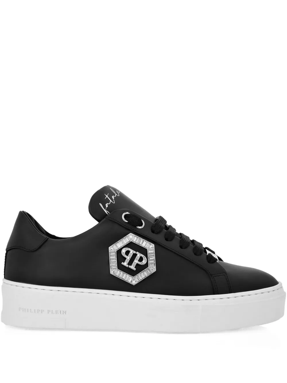Philipp Plein logo-plaque low-top sneakers Black