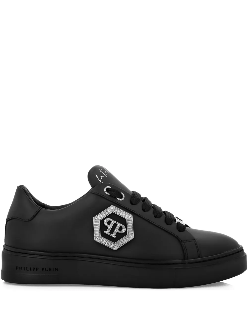 Philipp Plein logo-plaque low-top sneakers Black