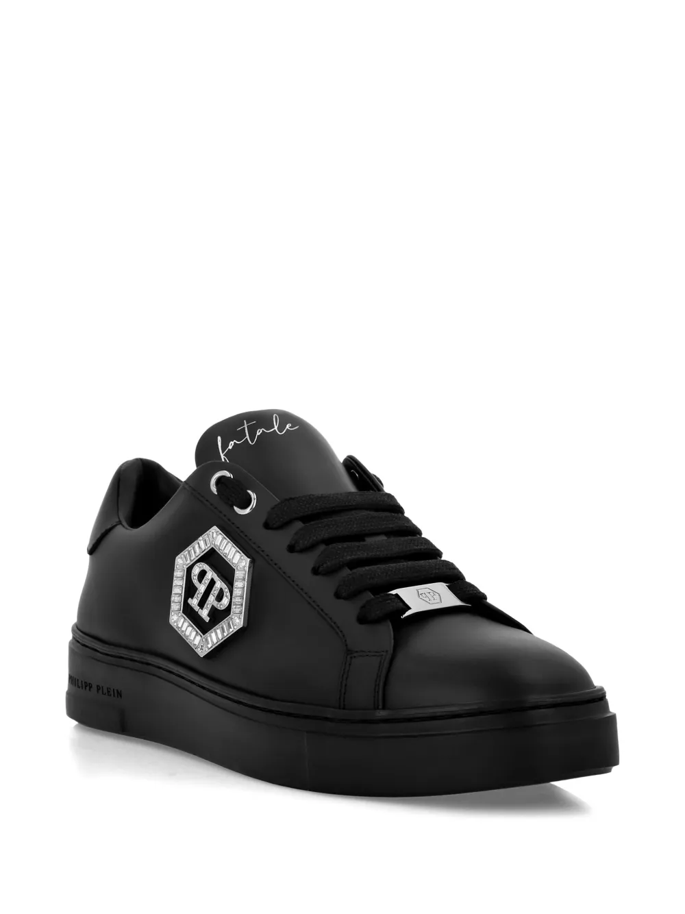Philipp Plein logo-plaque low-top sneakers Black