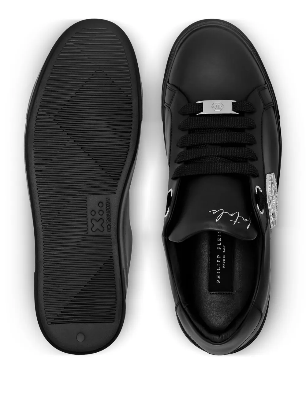 Philipp Plein logo-plaque low-top sneakers Black