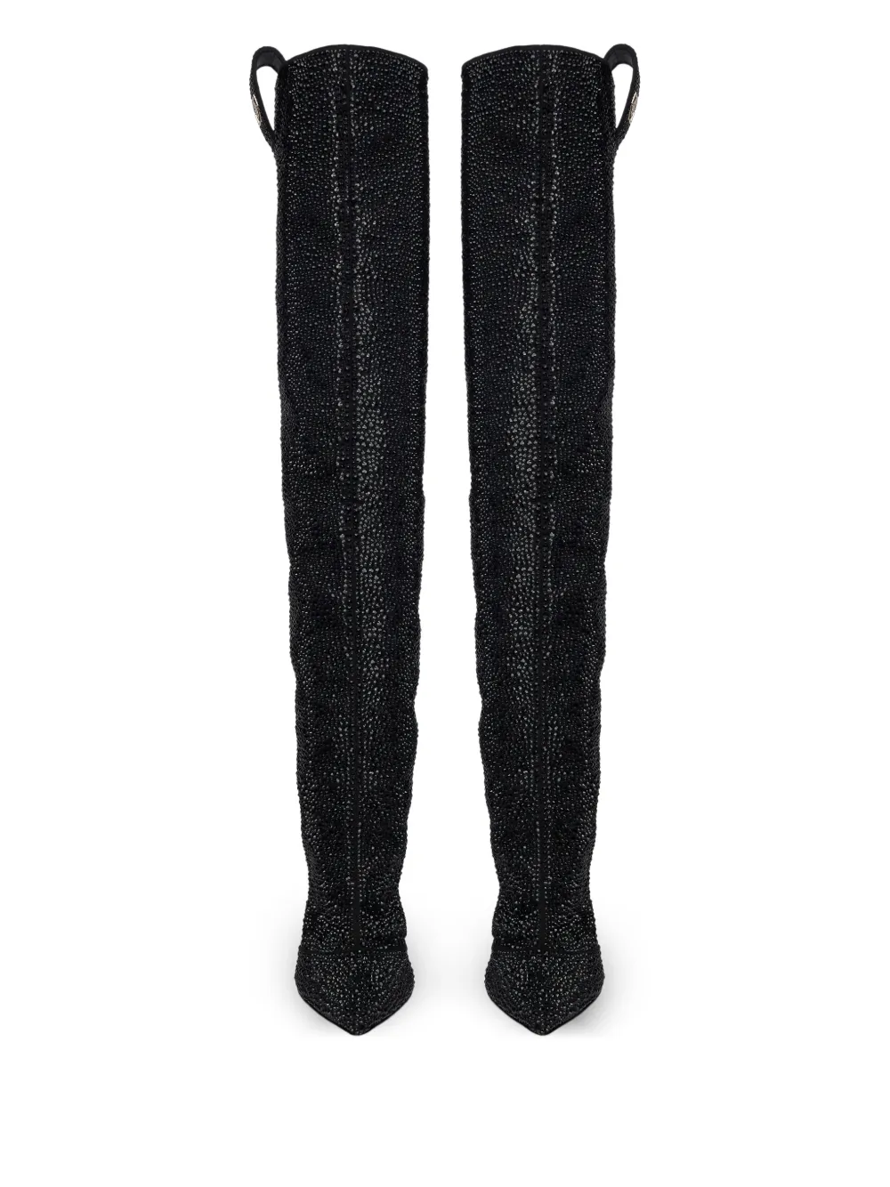  Philipp Plein 120mm Strass Hexagon Boots - Black 