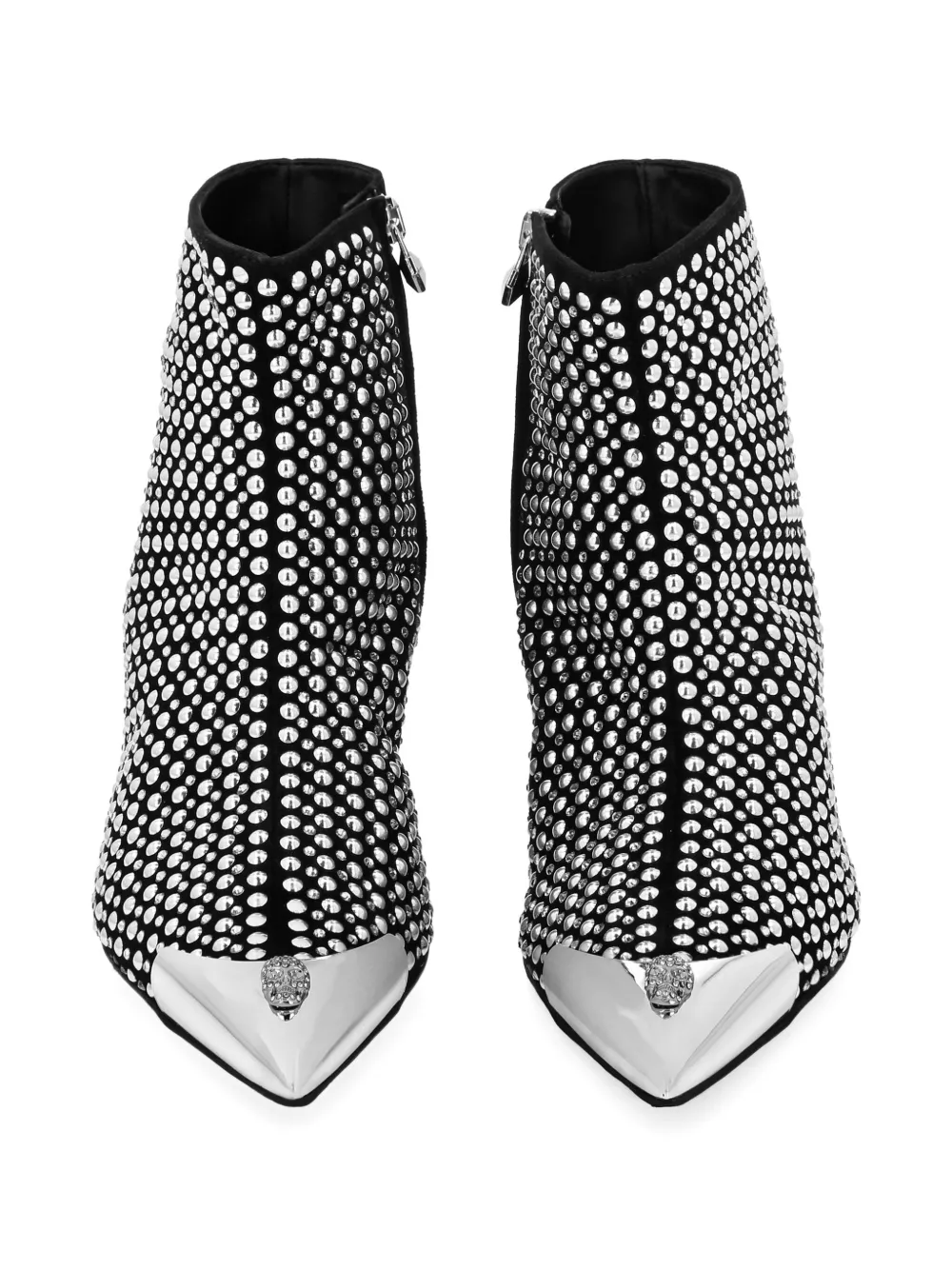 Philipp Plein 55mm stud-embellished pointed-toe boots Black
