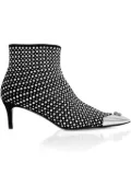 Philipp Plein 55mm stud-embellished pointed-toe boots - Black