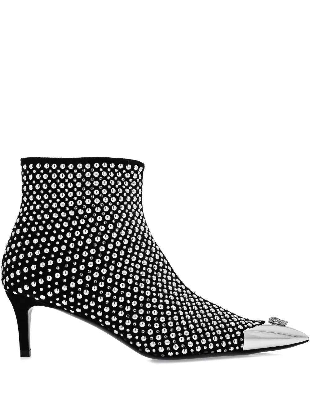 Philipp Plein 55mm stud-embellished pointed-toe boots | Black | Image 1