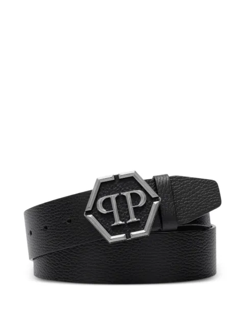 Philipp Plein ceinture en cuir à boucle logo