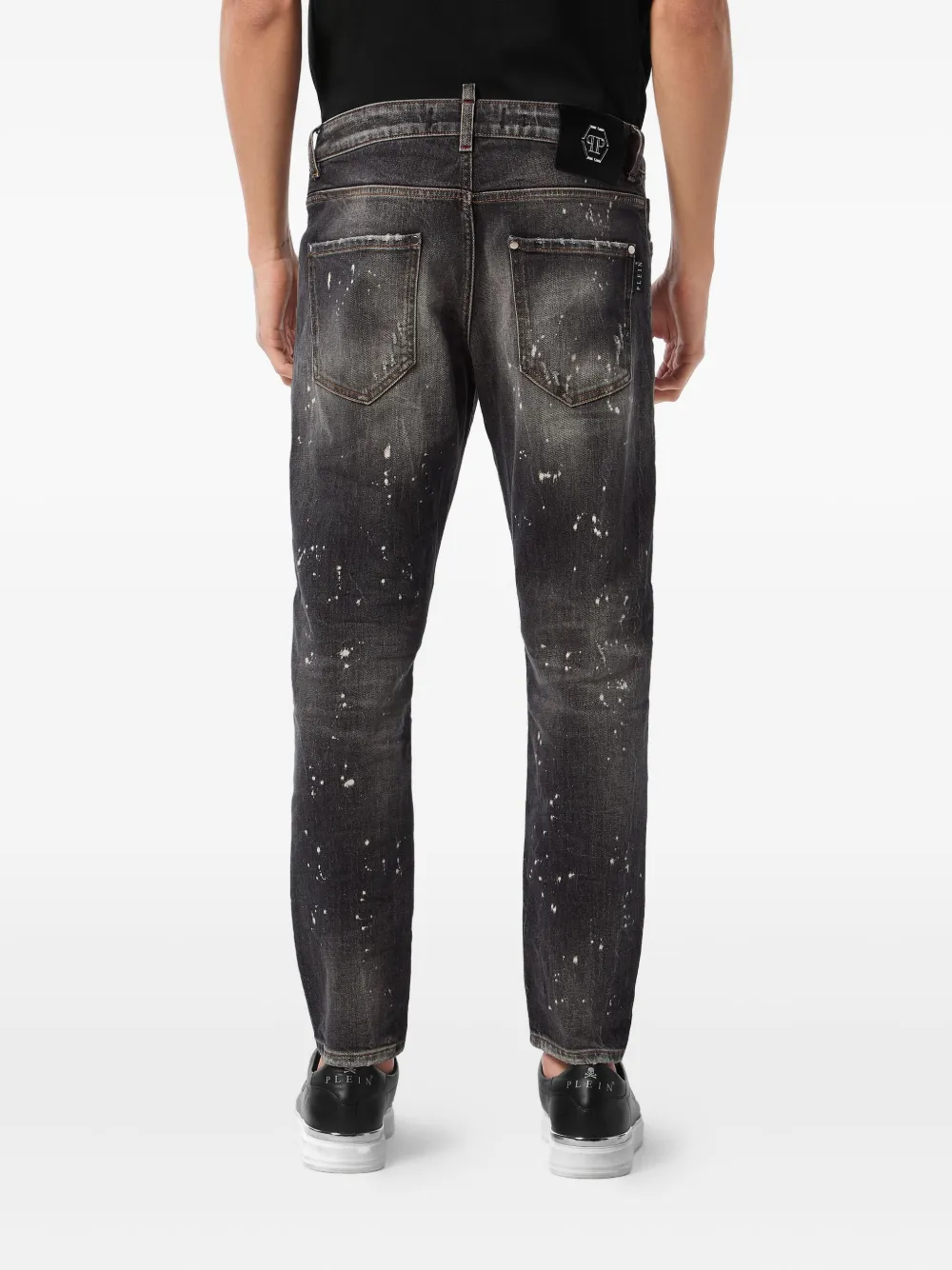 Philipp Plein Jeans met verfspetters - Grijs