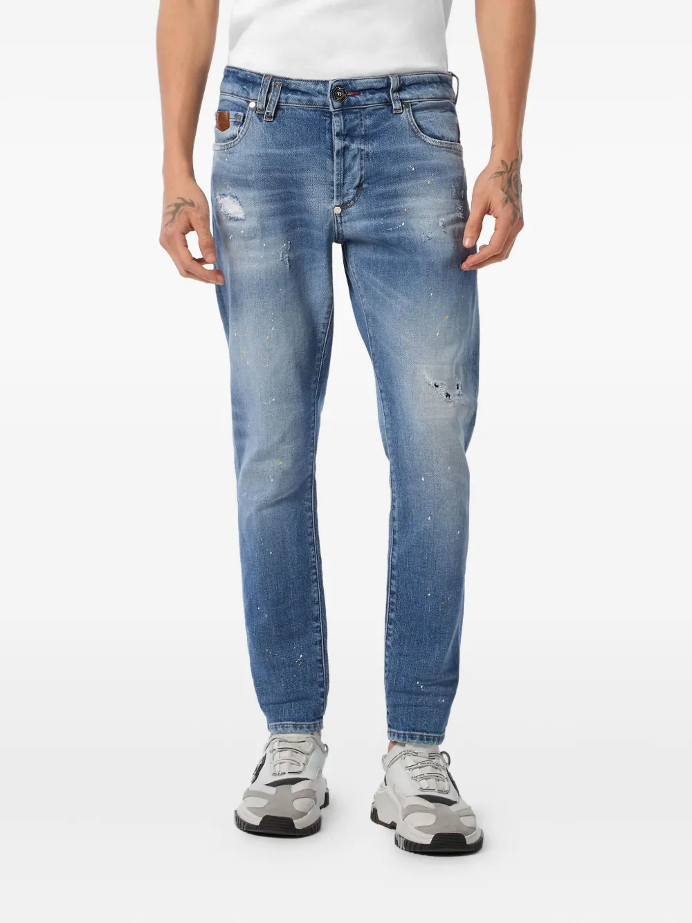 Philipp Plein paint-splatter distressed jeans | Slim-Fit Jeans | Image 2