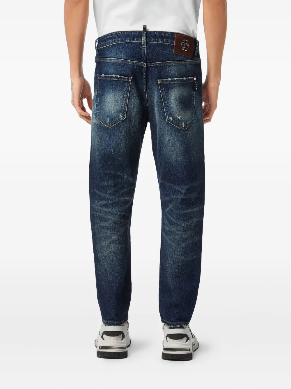Philipp Plein straight-leg jeans Blauw