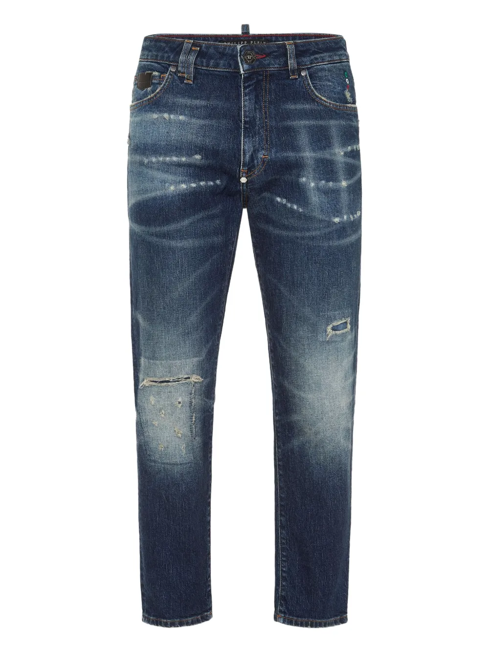 Philipp Plein straight-leg jeans Blauw