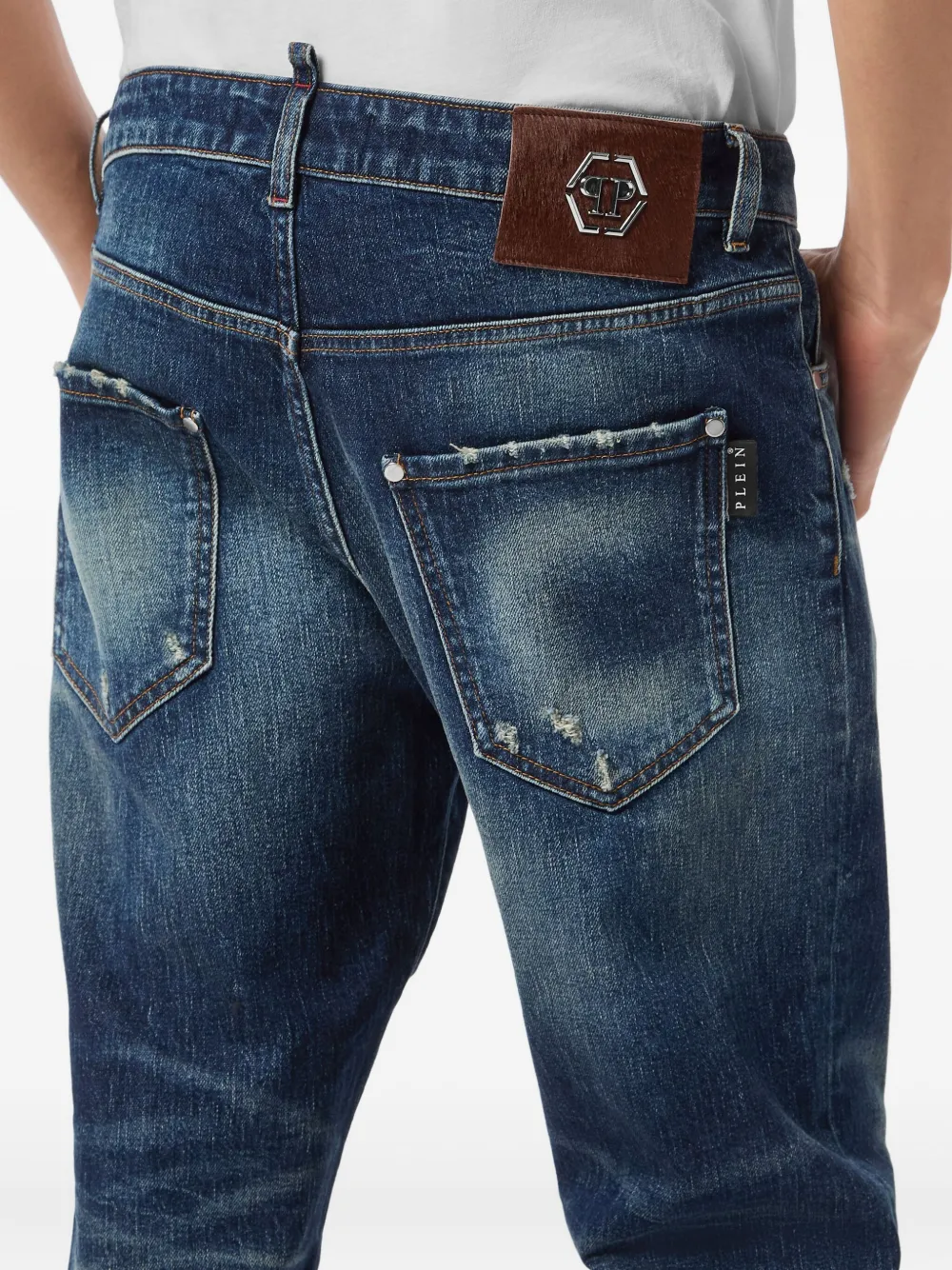 Philipp Plein straight-leg jeans Blauw