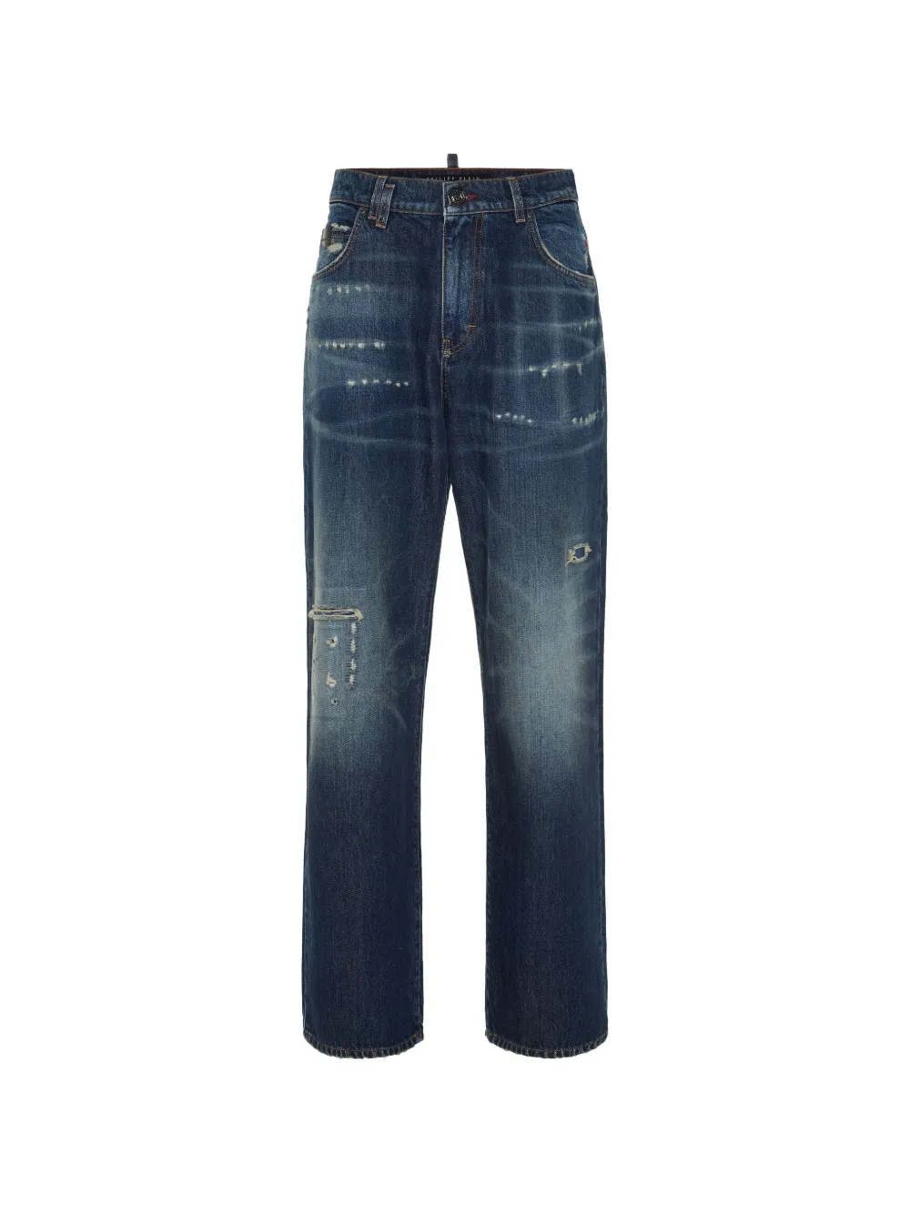 Philipp Plein Jeans con effetto vissuto - Blu