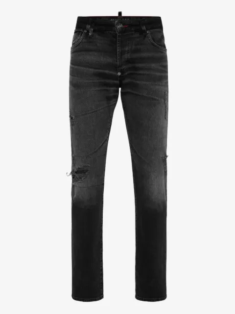 Philipp Plein jeans con efecto envejecido