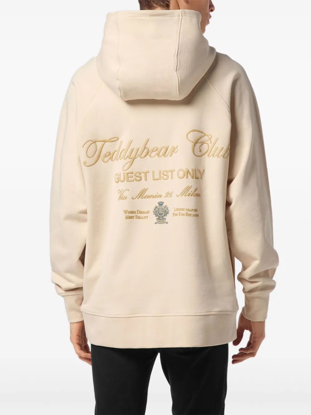 Philipp Plein teddy bear-motif hoodie Beige