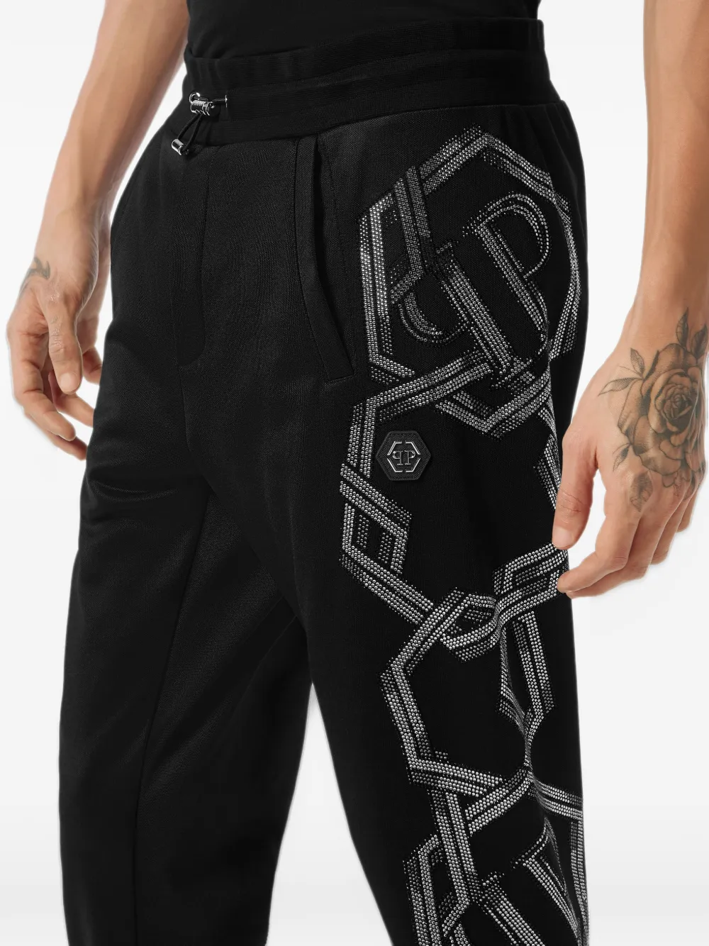Philipp Plein Joggingbroek met kettingprint Zwart