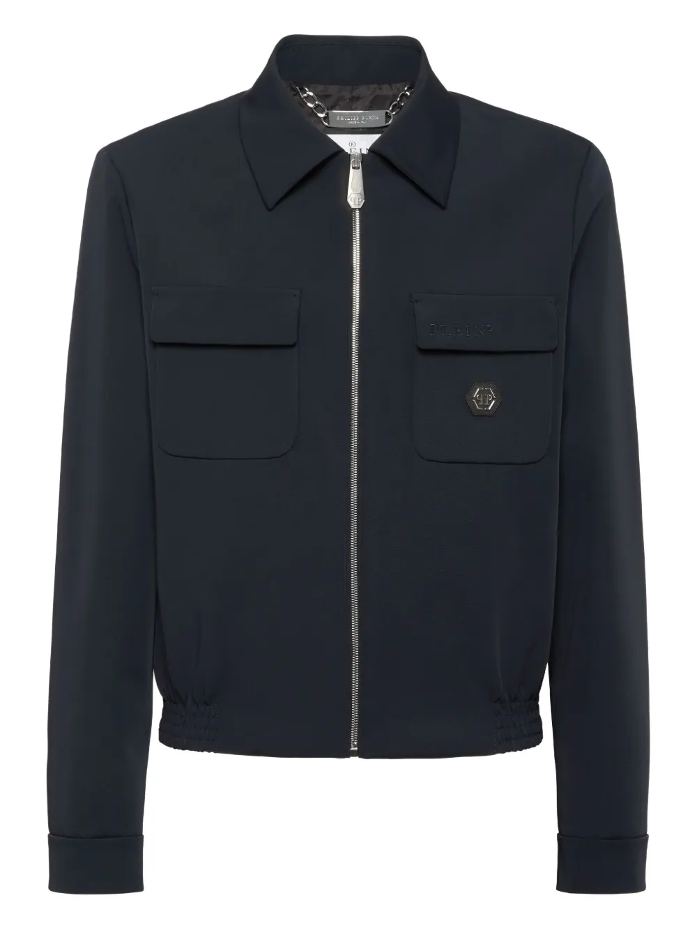 Philipp Plein chamarra con placa del logo | azul | Image 1