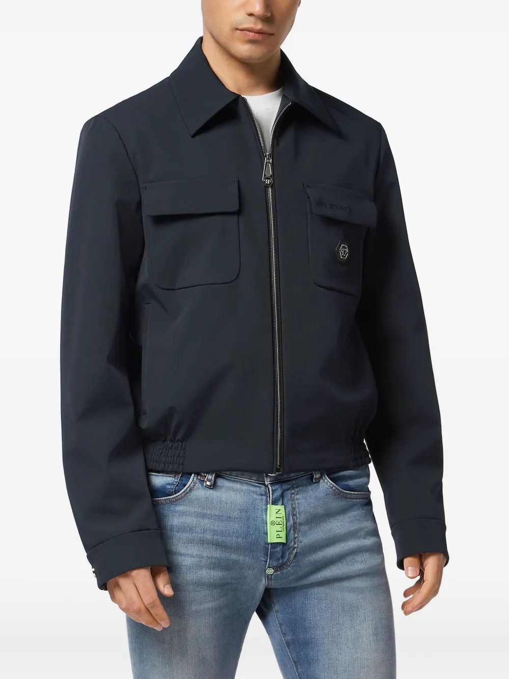 Philipp Plein Jack met logoplakkaat Blauw