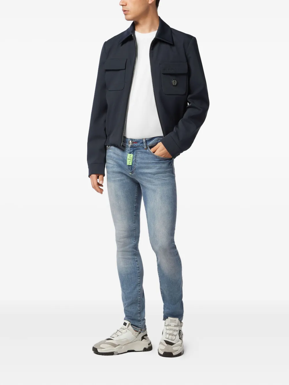 Philipp Plein chamarra con placa del logo | Chamarras bomber | Image 2