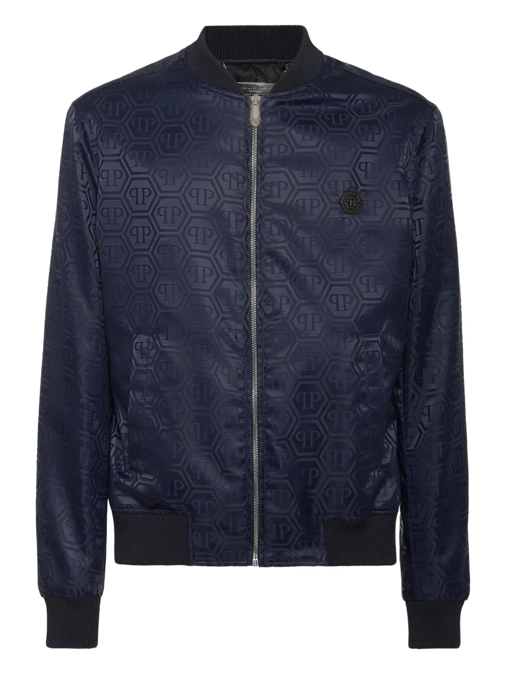Philipp Plein monogram-pattern bomber jacket | azul | Image 1