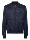 Philipp Plein monogram-pattern bomber jacket - Blue