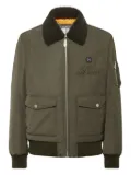 Philipp Plein shearling-collar embroidered bomber jacket - Green