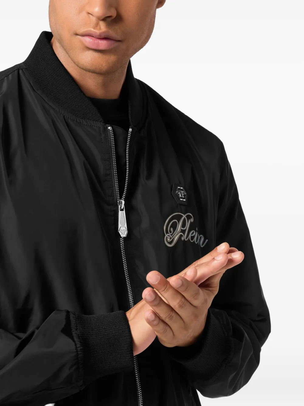 Philipp Plein Skull-print Bomber Jacket In Black