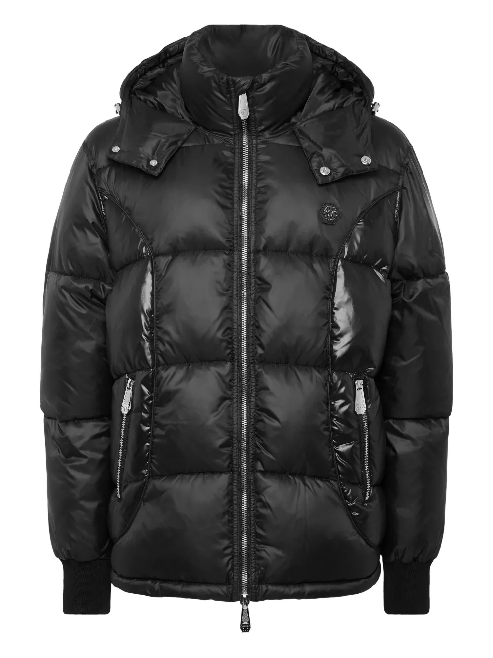 Philipp Plein hooded puffer jacket | Black | Image 1