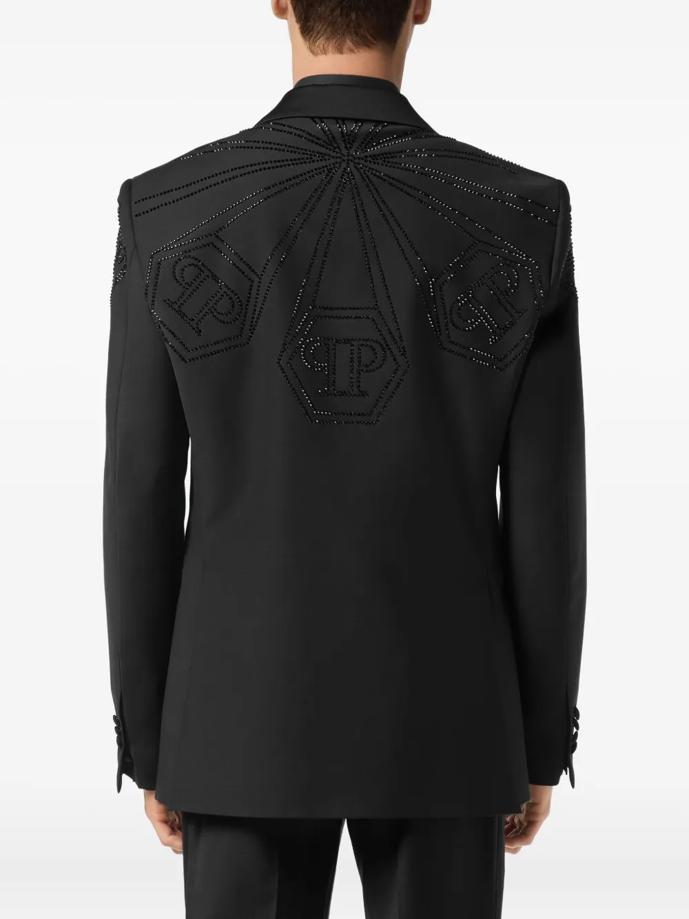 Philipp Plein Blazer verfraaid met stras Zwart