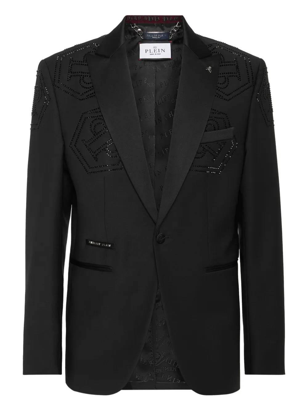 Philipp Plein ラインストーン ジャケット - ブラック Philipp Plein ラインストーン ジャケット - ブラック