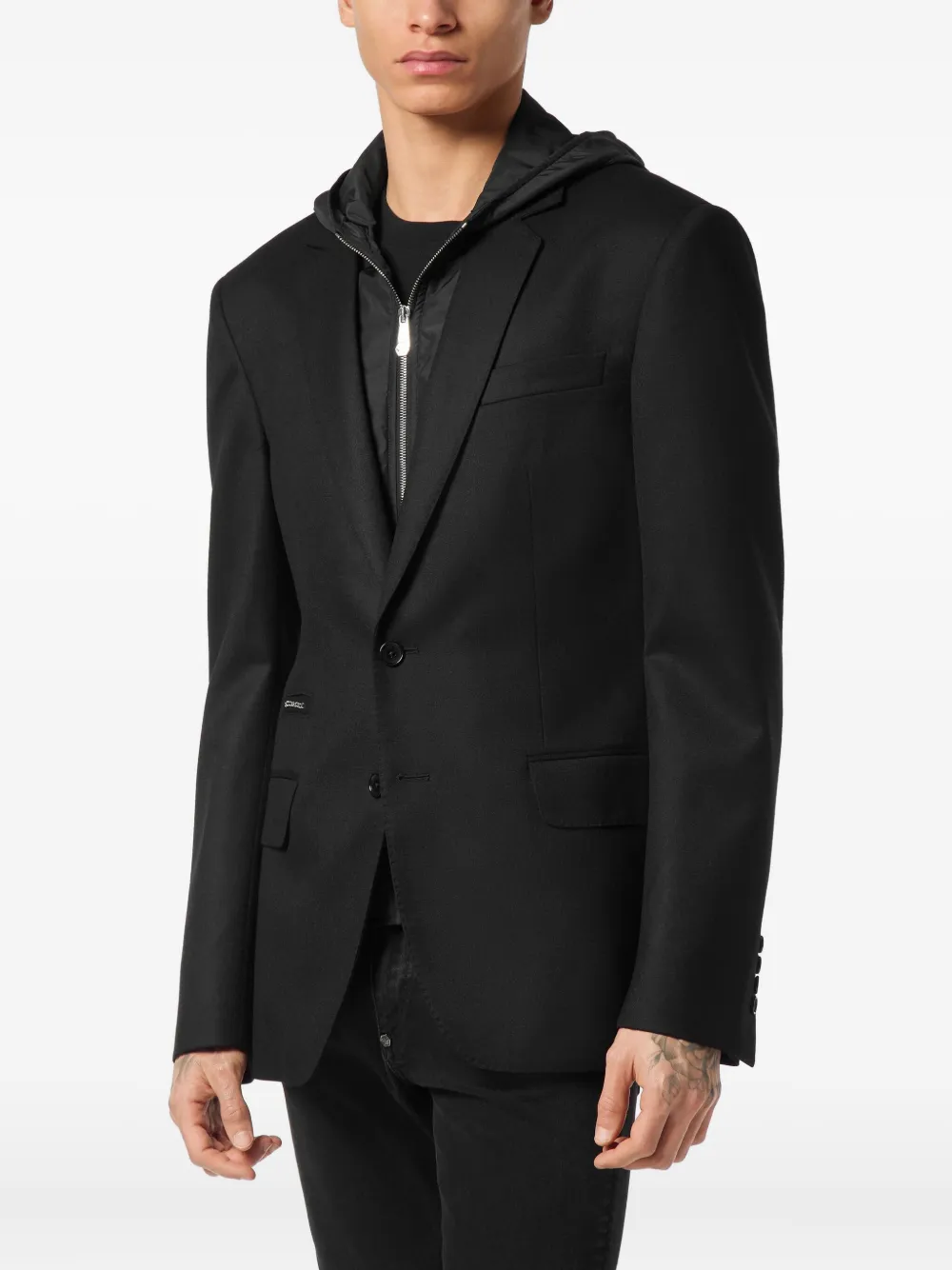 Philipp Plein Blazer met enkele rij knopen Zwart
